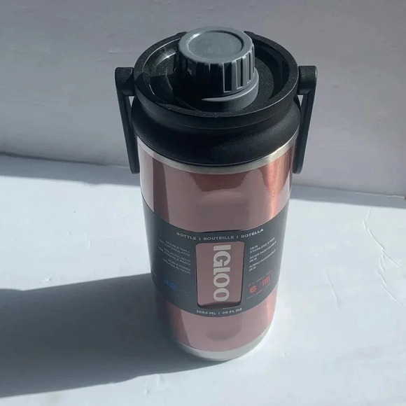 Igloo 36 oz Water Bottle Stainless Steel Flamingo Bronze New - Picture 2 of 10